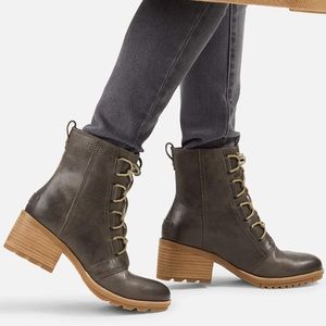 Sorel Cate waterproof leather lace up boots